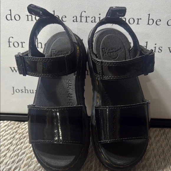 Dr. Martens Black Chunky Platform Sandals Box 1 - Picture 6 of 8